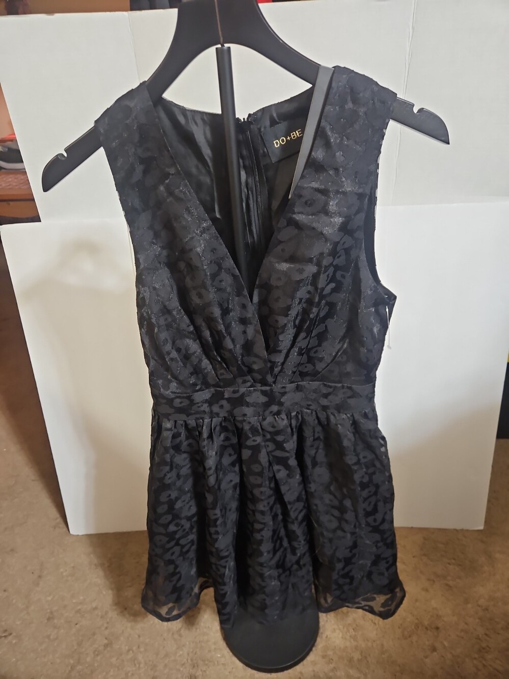 DO+BE plunging Cutout Satin Jacquard Romper S